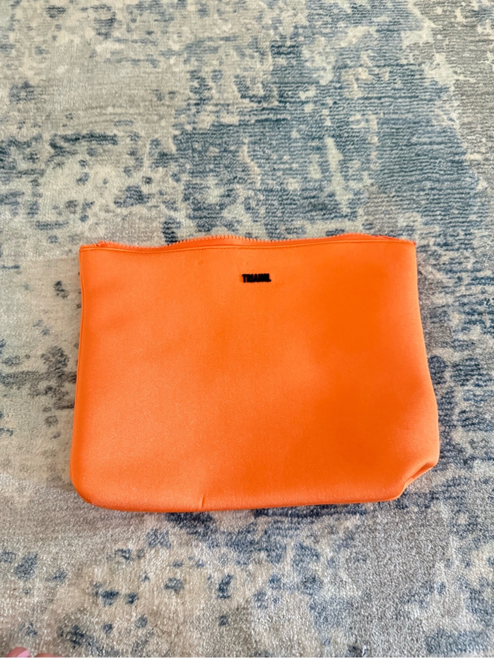 triangl swimwear Orange Neoprene Zip Pouch